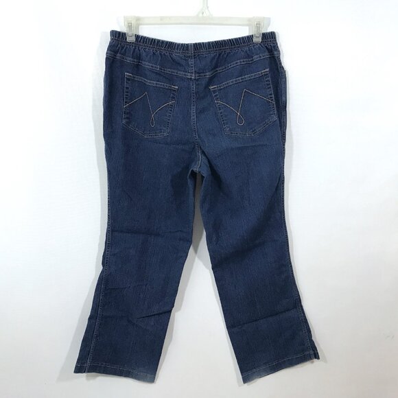 Just My Size Pull Up Denim Jeans Dark Wash Pockets 1X 16W Petite - Picture 5 of 7